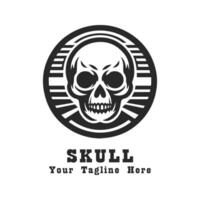 Logo Skull Simple Illustration Design vector