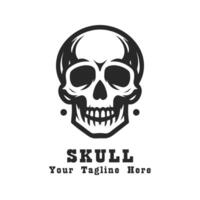 Illustration Simple Skull Logo Design vector
