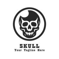 Logo Simple Skull Illustration Design vector