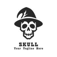 Logo Simple Skull Design Illustration vector