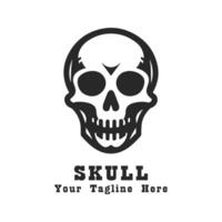 Simple Skull Logo Design vector