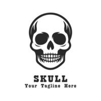 Skull Logo Simple Illustration Design vector