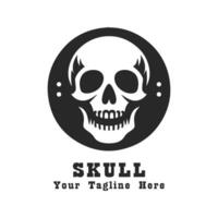 Skull Logo Simple Design vector
