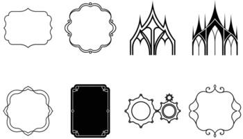Luxury Vintage Frames with Calligraphy Style Borders on White vector