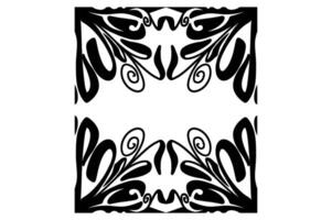 Vine Silhouette Border Template vector