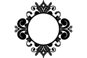 Tree Silhouette Frame Design vector