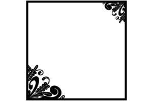 Abstract Plant Border Design vector