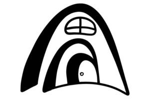 Minimalist Black House Logo Design vector