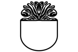 Wilderness Silhouette Frame Design vector