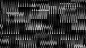 Black and white abstract wavy lines animation seamless loop motion graphics futuristic digital background dynamic flowing pattern minimal design distorted glitch effect high-tech artistic visuals video