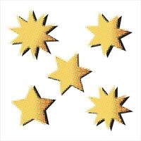 Star Retro Halftone Cartoon Illustration vector