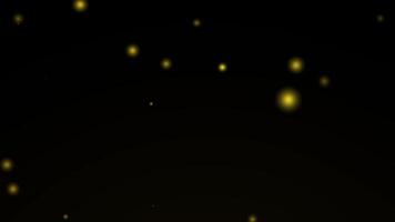 Blurry Yellow Bubble Bokeh Effect with Sparkling Light Particles video