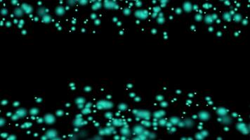 Minimalist Defocused Bokeh and Cyan Light Particles on an Isolated Background video