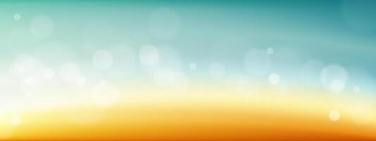 Background color gardient orange,yellow and green pastel,Spring background with blurry abstract bokeh light and smooth line of sunlight reflection, backdrop for Summer holiday or Autumn banner vector