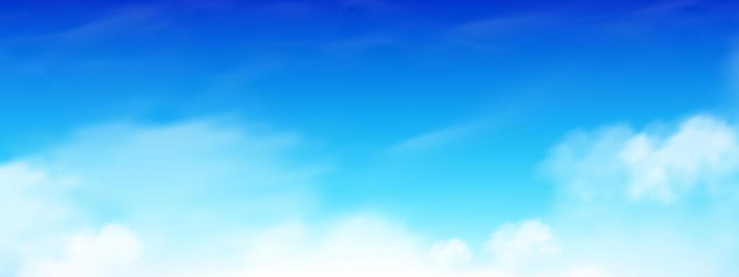 Sky blue background,Summer clear sky, cloud over beach. horizon Spring natural landscape sunlight ,Panorama cartoon sky with dramatic cloudy before sunset.Nature background for web banner