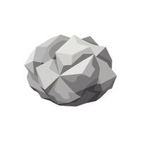 Crumpled paper balls isolated flat illustration on white background vector