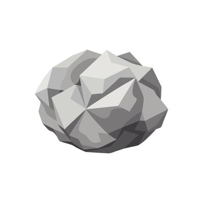 Crumpled paper balls isolated flat illustration on white background
