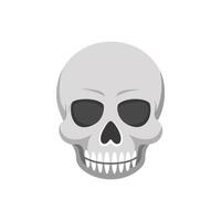 Human skull isolated flat illustration on white background vector