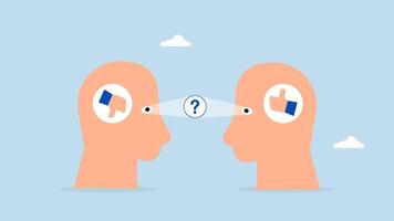 Perception process to interpret information, 4k animation human head observing an object with varied interpretation. video
