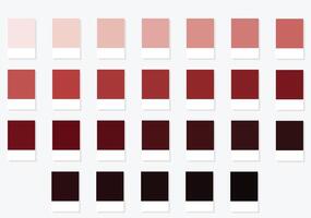 Color Palette 26 Rosewood and Deep Mahogany - 3d Dark Red, Maroon, Warm Tones - with HEX Codes and Names, Colour Scheme and Combinations vector