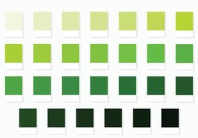 Color Palette 27 Parrot and Lime - 3d Green, Yellow, Cool Light Tones - with HEX Codes and Names, Colour Swatches, Scheme and Combinations vector