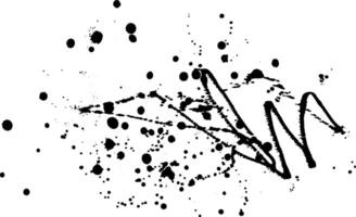 Grunge Hand Drawn Ink Blots and Drops Pattern vector