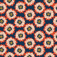 Retro exotic hand drawn flowers seamless pattern for background,surface,wrapping,fabric vector
