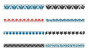 Decorative Pattern Borders Featuring Unique and Elegant Border Elements vector