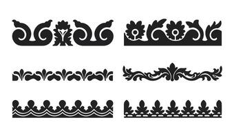 Elegant Ornamental Border Design Collection for High-Quality Design Borders vector