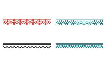 Stylish Ornamental Border Design Collection with Classic Border Elements vector