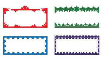 Floral and Geometric Borders Featuring Ornamental Border Design Collection Styles vector