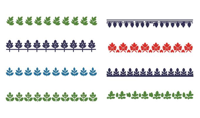 Floral and Geometric Borders with Vintage Border Ornament for Designers