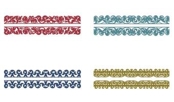 Stylish Decorative Pattern Borders Featuring Classic Ornamental Border Design Collection vector