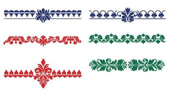 Artistic Decorative Pattern Borders with Stylish Floral and Geometric Borders vector