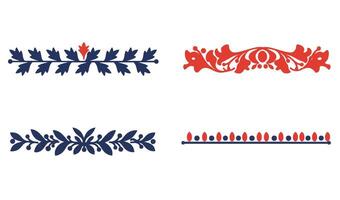 Vintage Border Ornament Set with Artistic and Stylish Border Elements vector
