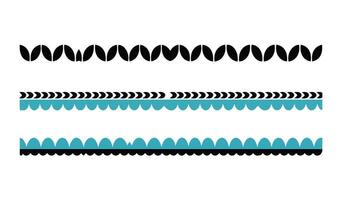 Border Elements with a Unique Ornamental Border Design Collection Touch vector