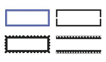 Floral and Geometric Borders for Elegant and Artistic Decorative Pattern Borders vector