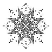 Ornamental Mandala Pattern with Elegant and Highly Detailed Line Art for Relaxation vector