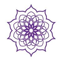 Black Outline Mandala with Ornamental Design for Relaxing and Mindful Coloring vector