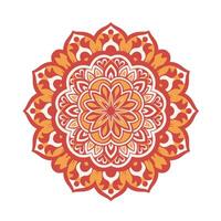 Abstract Mandala Shape with Symmetrical Floral Mandala Pattern and Style vector
