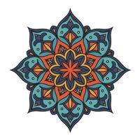 Ornamental Mandala Print with an Abstract Mandala Shape and Unique Motifs vector