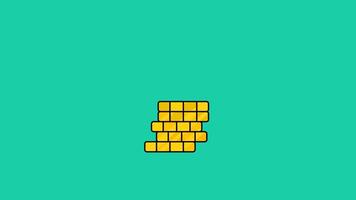 Golden Coin Falling with Sparkle Animation. Suitable for Invesment, Finance and Business Content. Transparent Background. 4K Resolution video