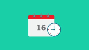 Date Counting Calendar Animation. Suitable for Business, Finance and Management Content. Transparent Background. 4K Resolution video