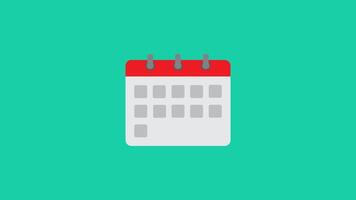 Calendar Mark Date New Year Animation. Suitable for Business, Finance and Management Content. Transparent Background. 4K Resolution video