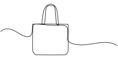 Shopping Bags Continuous Line Drawing with an Editable Stroke vector