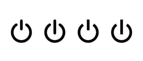Power switch button icon in generic design. ON and OFF sign symbol. Electricity shutdown concept. Editable stroke vector