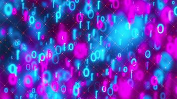 Digital numbers with digital background video