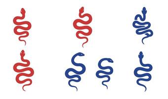 Cute Cartoon Snake with Big Eyes and a Cheerful Expression vector