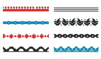 Decorative Pattern Borders and Ornamental Border Design Collection for Graphic Use vector