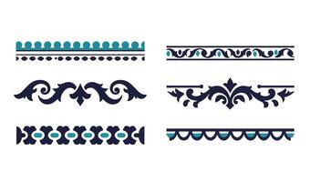 Floral and Geometric Borders Featuring Artistic Decorative Pattern Borders vector